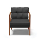 Poltrona Melissa Corino Base De Madeira Castanho D03 - D'ross