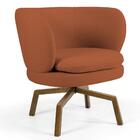 Poltrona Melissa Ka Castanho B262 Veludo Telha