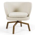 Poltrona Melissa Ka Castanho B309 Veludo Bege