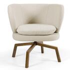 Poltrona Melissa Ka Castanho C107 Linho Bege