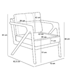 Poltrona Melissa Linho Base De Madeira Castanho D03 - D'rossi