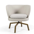 Poltrona Melissa Rústico Bege B-172 Base Spider Giratória - D