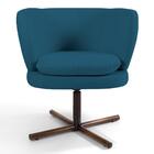 Poltrona Melissa Xis B-170 Veludo Azul Cobalto