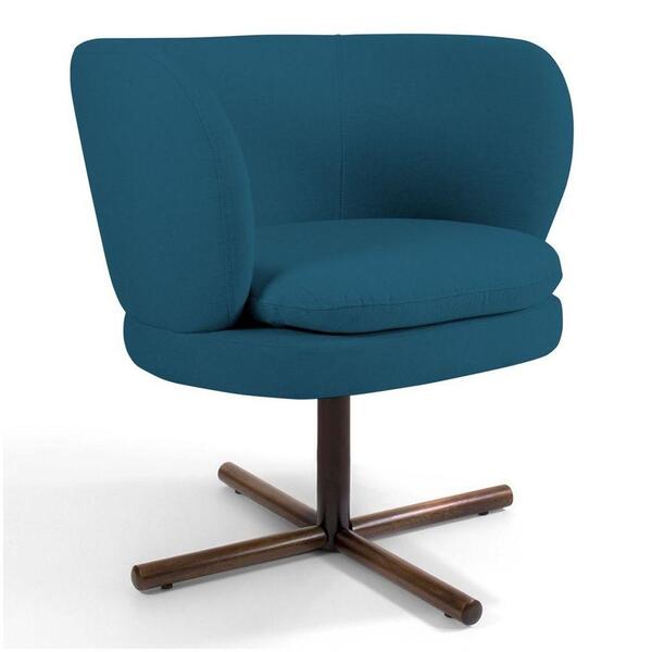 Poltrona Melissa Xis B-170 Veludo Azul Cobalto