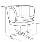 Poltrona Melissa Xis B-317 Veludo Cinza