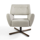 Poltrona Melli Rústico Palha B-446 Base X Giratória - D'rossi