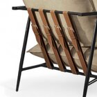 Poltrona Metal Industrial Agatha Luxo Bege