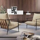 Poltrona Metal Industrial Agatha Luxo Bege