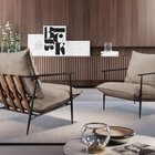 Poltrona Metal Industrial Agatha Luxo Cappuccino