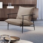 Poltrona Metal Industrial Agatha Luxo Cappuccino