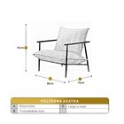 Poltrona Metal Industrial Agatha Luxo Cappuccino