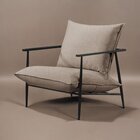 Poltrona Metal Industrial Agatha Luxo Cappuccino