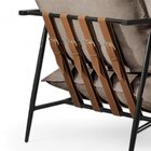 Poltrona Metal Industrial Agatha Luxo Cappuccino