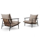 Poltrona Metal Industrial Agatha Luxo Cappuccino