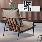 Poltrona Metal Industrial Agatha Luxo Cappuccino