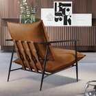 Poltrona Metal Industrial Agatha Luxo Caramelo