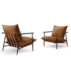 Poltrona Metal Industrial Agatha Luxo Caramelo