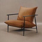 Poltrona Metal Industrial Agatha Luxo Caramelo