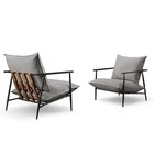 Poltrona Metal Industrial Agatha Luxo Cinza