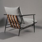 Poltrona Metal Industrial Agatha Luxo Cinza