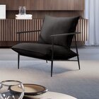 Poltrona Metal Industrial Agatha Luxo Preto