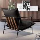 Poltrona Metal Industrial Agatha Luxo Preto