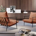 Poltrona Metal Industrial Agatha Luxo Terracota