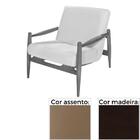 Poltrona Mh-3710 Herval Madeira Imbuia Assento Estofado Marro