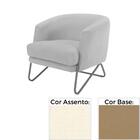 Poltrona Mh-3788 Herval Base Metal Laca Fosca Bronze Metaliza