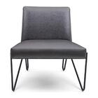 Poltrona Mh-3795 Herval Base Metal Laca Fosca Preta Assento E