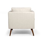 Poltrona Mia Linho Cru B-298 Pés Palito Madeira - D'rossi