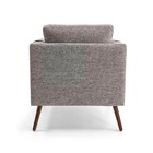 Poltrona Mia Linho Grafite C-473 Pés Palito Madeira - D'rossi