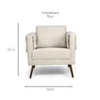 Poltrona Mia Poliéster Cru