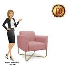 Poltrona Miami Veludo Base De Madeira Castanho - D'rossi - Gr