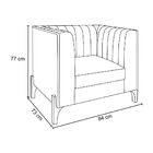 Poltrona Miami Veludo Base De Madeira Castanho - D'rossi - Gr