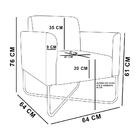 Poltrona Miami Veludo Base De Madeira Castanho - D'rossi - Ma