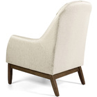 Poltrona Michele Base Madeira Linho Bege Claro - Casaepoltrona