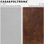 Poltrona Michele Base Madeira Linho Rústico Off White/corano