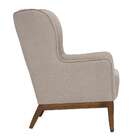 Poltrona Milena Linho Aveia E Madeira