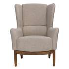 Poltrona Milena Linho Aveia E Madeira