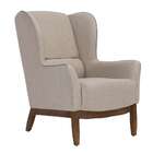 Poltrona Milena Linho Aveia E Madeira