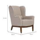 Poltrona Milena Linho Aveia E Madeira