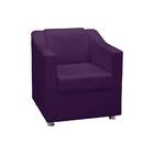 Poltrona Milena Pés Redondos Veludo Roxo Tana Decor