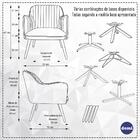 Poltrona Miley Base Giratória Giromad Veludo Rosê