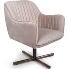 Poltrona Miley Base Giratória X Veludo Rosê