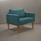 Poltrona Milla Luxo 80 Cm X 82 Cm X 76 Cm Azul