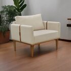 Poltrona Milla Luxo 80 Cm X 82 Cm X 76 Cm Bege Claro