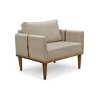 Poltrona Milla Luxo 80 Cm X 82 Cm X 76 Cm Bege Claro