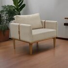 Poltrona Milla Luxo 80 Cm X 82 Cm X 76 Cm Bege Claro