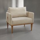 Poltrona Milla Luxo 80 Cm X 82 Cm X 76 Cm Bege Claro